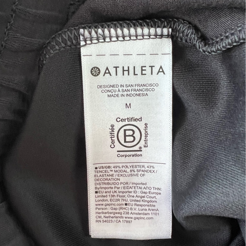 Athleta NWT Seasoft Mid Rise Straight Slightly Flared Lounge Pant, Black, M - Picture 11 of 15